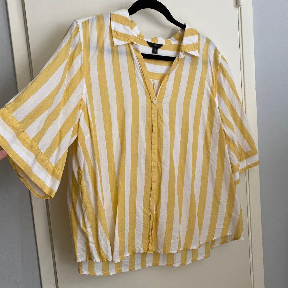 J. Crew Striped short sleeve top (Size XXL)